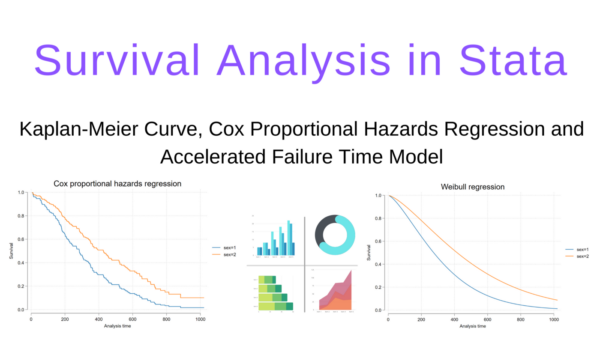 Survival Analysis In Stata KM Estimate Cox PH And AFT Model One